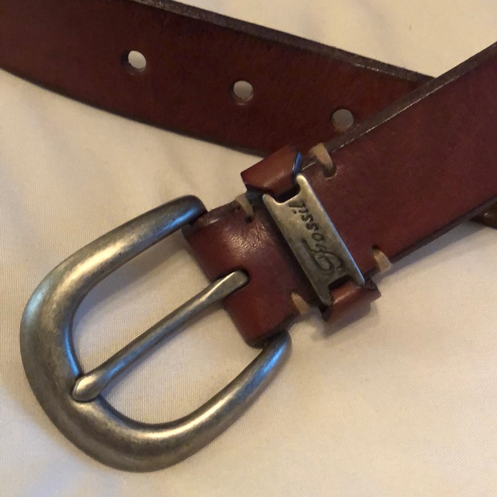 Fossil dark brown belt